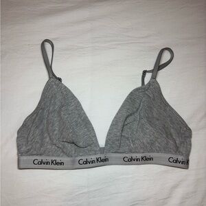 Calvin Klein Heather Gray Triangle Bralette
